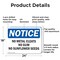 Signmission No Metal Cleats No Gum No Sunflower Seeds, 24 in W x Rectangle, Aluminum OS-2PACK-NS-A-1824-L-14701 - alternate 4